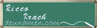 Ricco Krach Visitenkarte